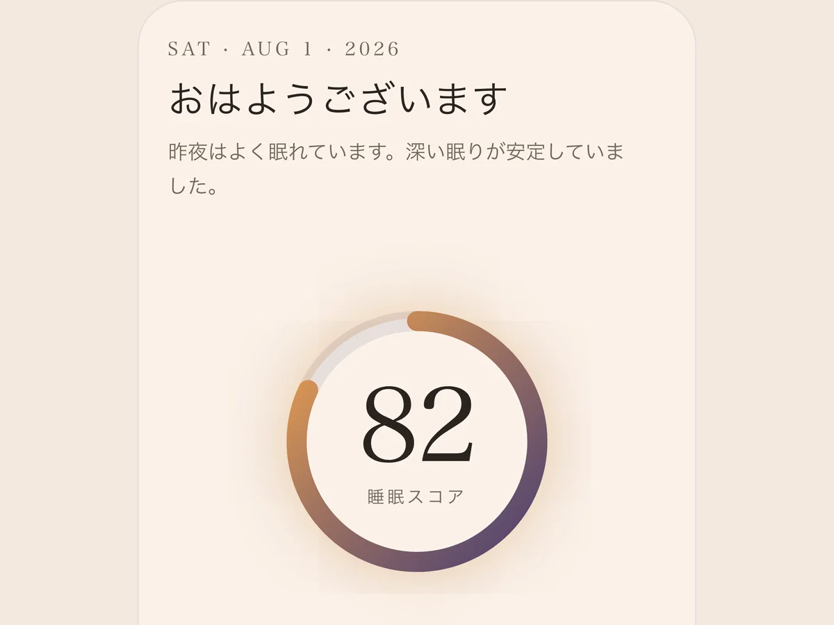 AKARI 睡眠スコアと光暈